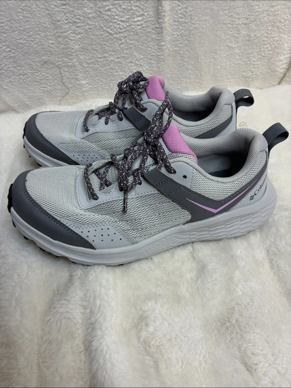 Columbia Women's Gray and Pink Trail Athletic Sneakers